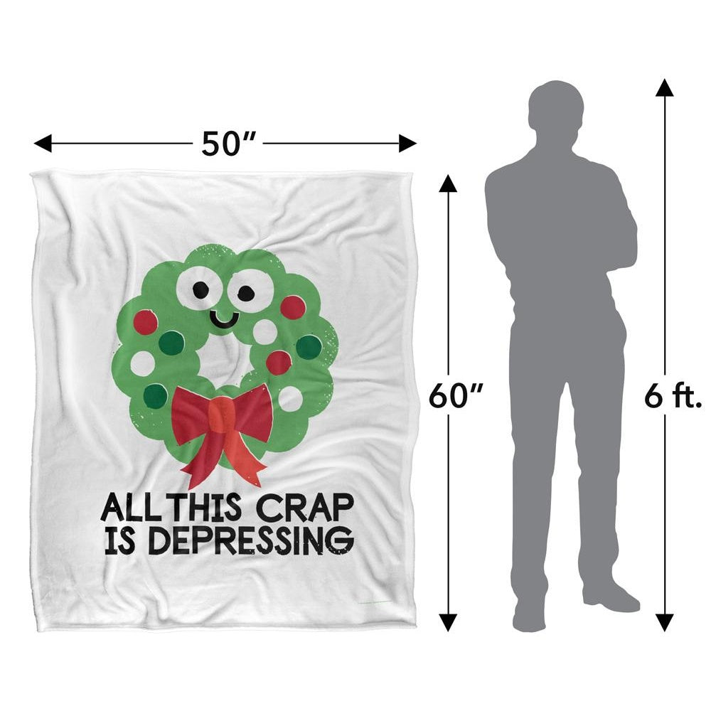 White-Red-Green - Pack Shot - David Olenick Hoho Hopeless Silky Supersoft Blanket