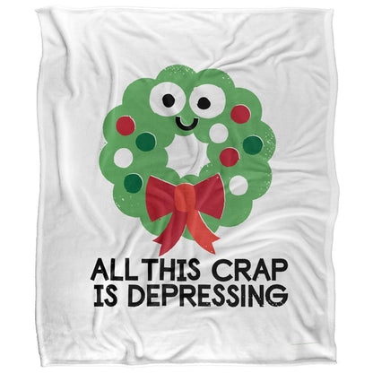 White-Red-Green - Front - David Olenick Hoho Hopeless Silky Supersoft Blanket