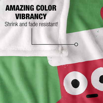 Green-Red-White - Lifestyle - David Olenick Happy Holidays And Stuff Silky Supersoft Blanket