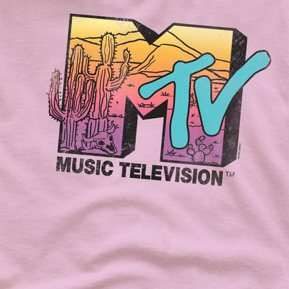 Pink-Pink - Side - MTV Unisex Adult Western Sky T-Shirt