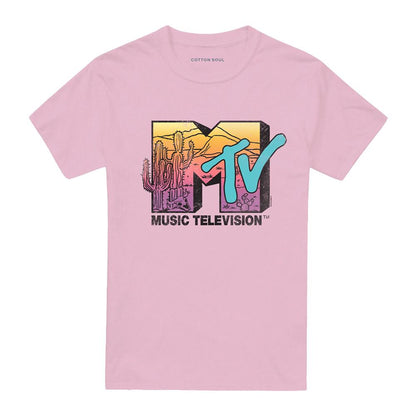 Pink - Front - MTV Unisex Adult Western Sky T-Shirt