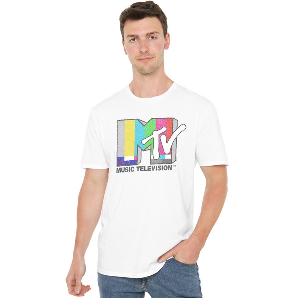 White - Lifestyle - MTV Unisex Adult Bar T-Shirt