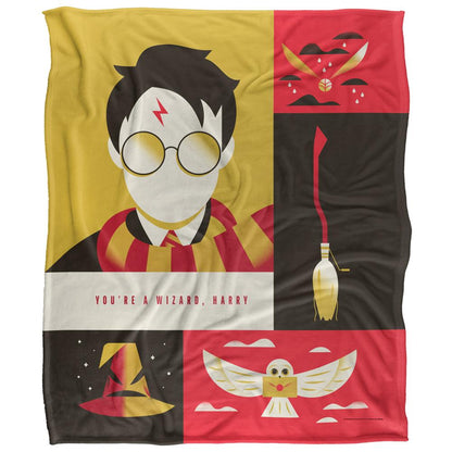 Red-Yellow-Black - Front - Harry Potter Icons Silky Supersoft Blanket