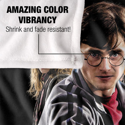 Black - Lifestyle - Harry Potter And The Deathly Hallows Silky Cast Supersoft Blanket