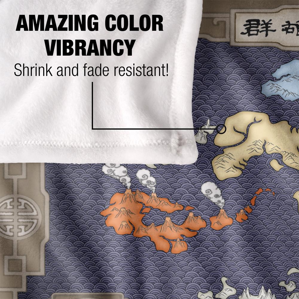 Brown-Multicoloured - Lifestyle - Avatar: The Last Airbender Silky Map Supersoft Blanket