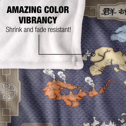 Brown-Multicoloured - Lifestyle - Avatar: The Last Airbender Silky Map Supersoft Blanket