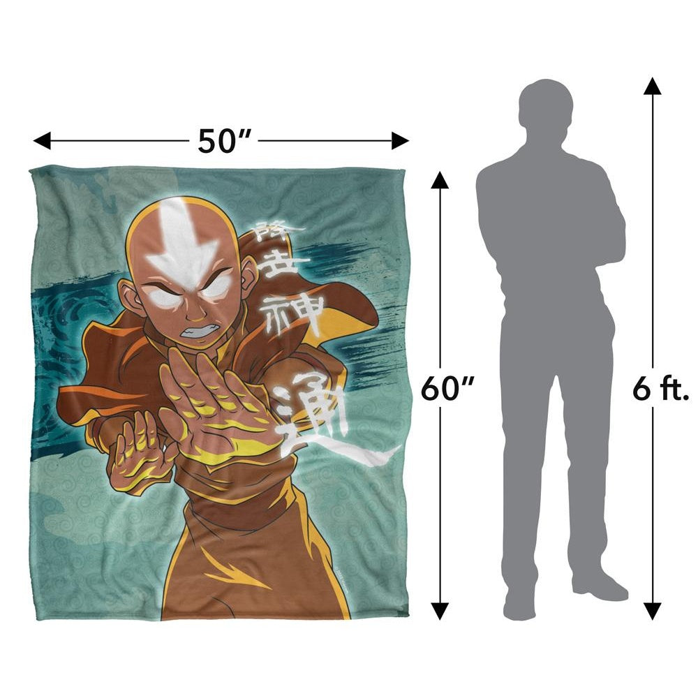 Multicoloured - Pack Shot - Avatar: The Last Airbender Silky Anime Aang Supersoft Blanket