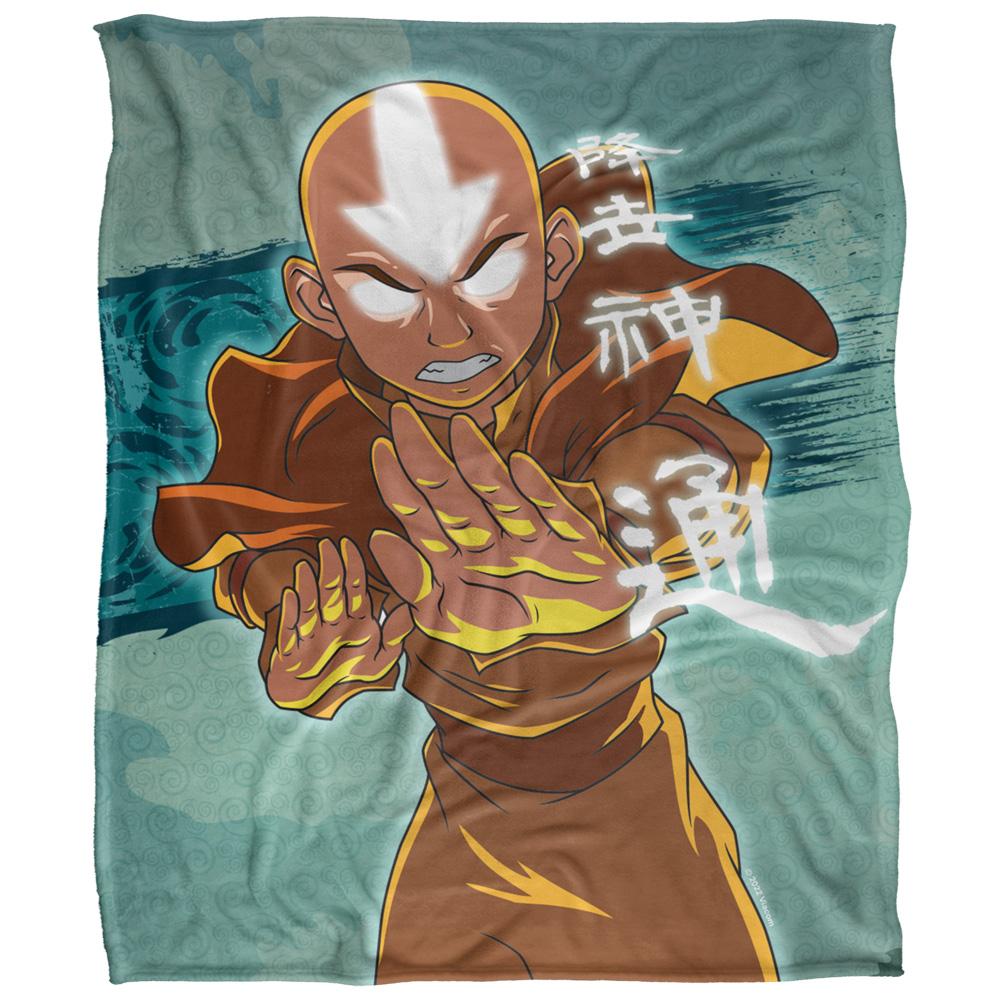 Multicoloured - Front - Avatar: The Last Airbender Silky Anime Aang Supersoft Blanket