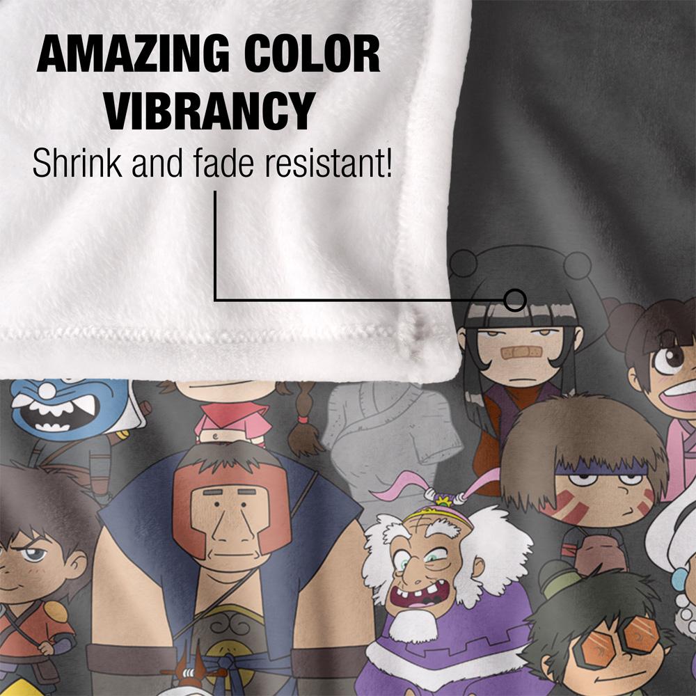 Multicoloured - Lifestyle - Avatar: The Last Airbender Silky Chibi Group Supersoft Blanket