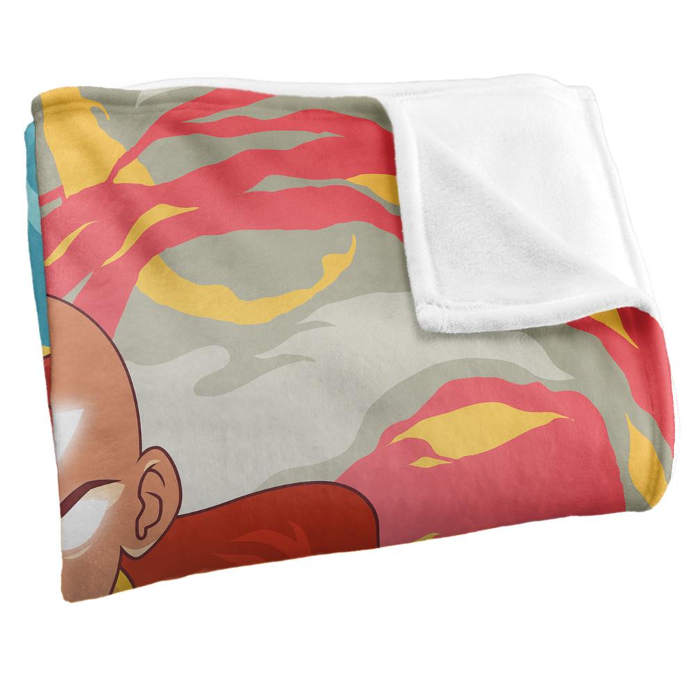 Multicoloured - Side - Avatar: The Last Airbender Silky Aang Supersoft Blanket