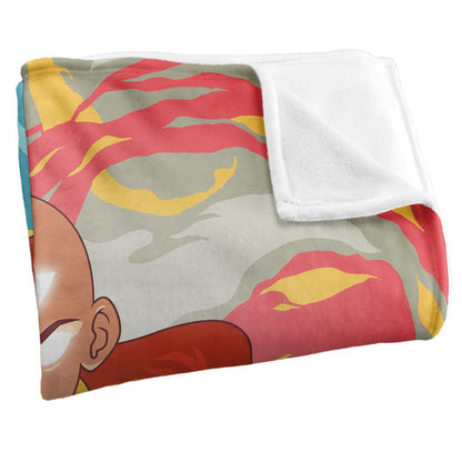 Multicoloured - Side - Avatar: The Last Airbender Silky Aang Supersoft Blanket