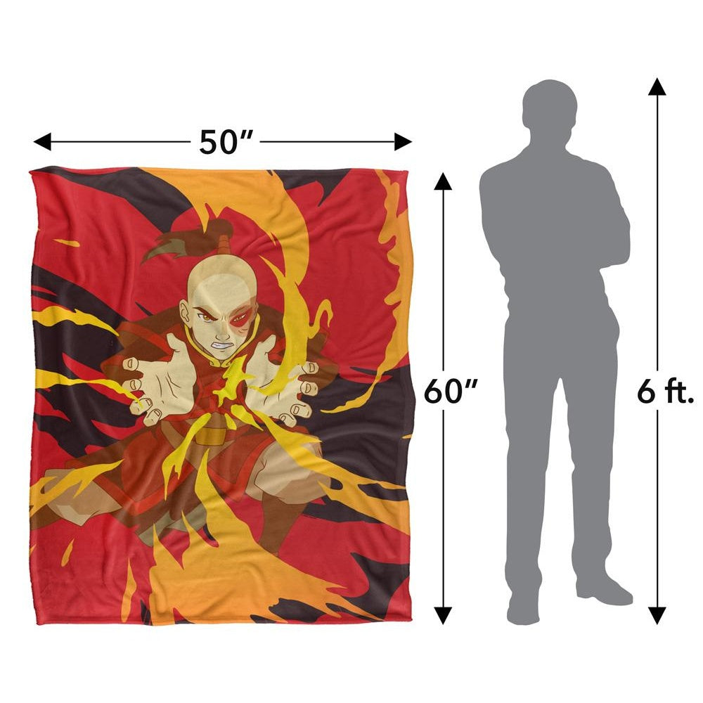 Multicoloured - Pack Shot - Avatar: The Last Airbender Silky Zuko Supersoft Blanket