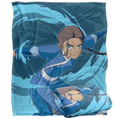 Multicoloured - Back - Avatar: The Last Airbender Silky Katara Supersoft Blanket