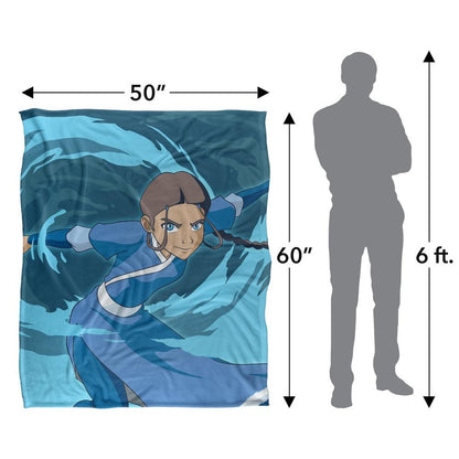 Multicoloured - Pack Shot - Avatar: The Last Airbender Silky Katara Supersoft Blanket
