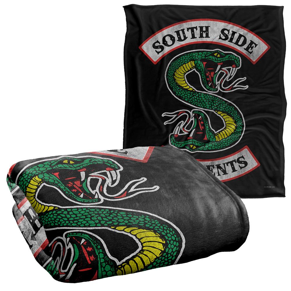 Black-Green-White - Back - Riverdale Silky South Side Serpents Supersoft Blanket