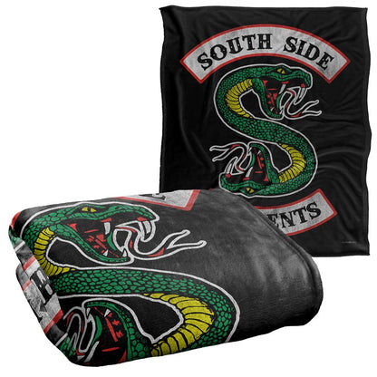 Black-Green-White - Back - Riverdale Silky South Side Serpents Supersoft Blanket