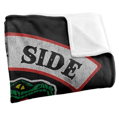 Black-Green-White - Side - Riverdale Silky South Side Serpents Supersoft Blanket