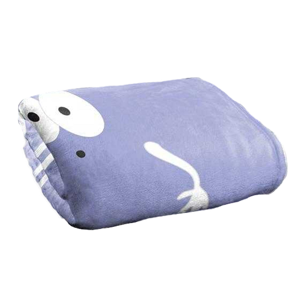 Lavender-White-Black - Back - South Park Silky Surprised Towelie Supersoft Blanket