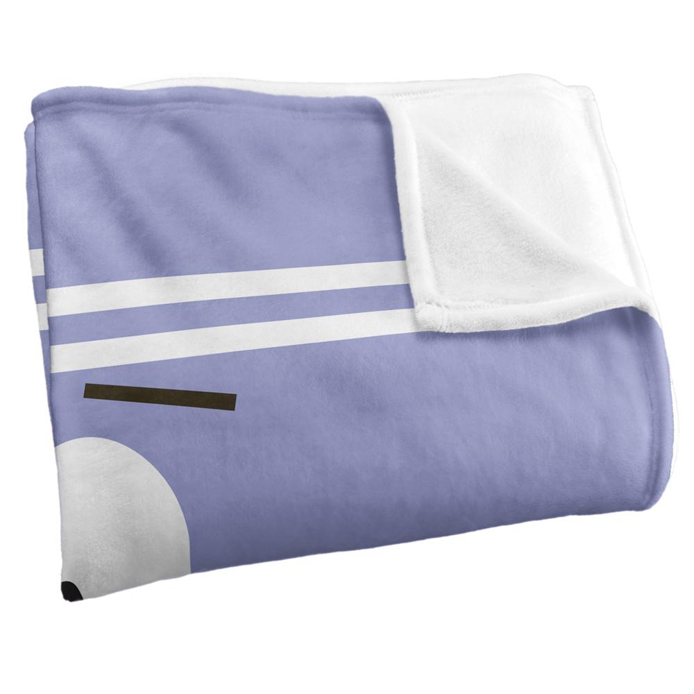 Lavender-White-Black - Side - South Park Silky Surprised Towelie Supersoft Blanket