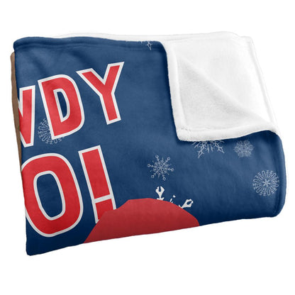 Blue-Brown-White - Side - South Park Silky Christmas Mr Hankey Supersoft Blanket