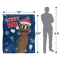 Blue-Brown-White - Lifestyle - South Park Silky Christmas Mr Hankey Supersoft Blanket