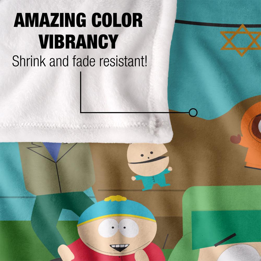 Blue-Green - Lifestyle - South Park Silky Kyle Hanukkah Supersoft Blanket