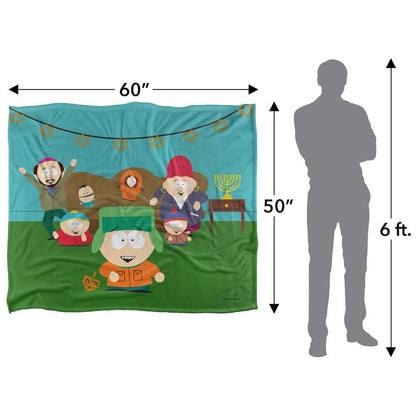 Blue-Green - Pack Shot - South Park Silky Kyle Hanukkah Supersoft Blanket