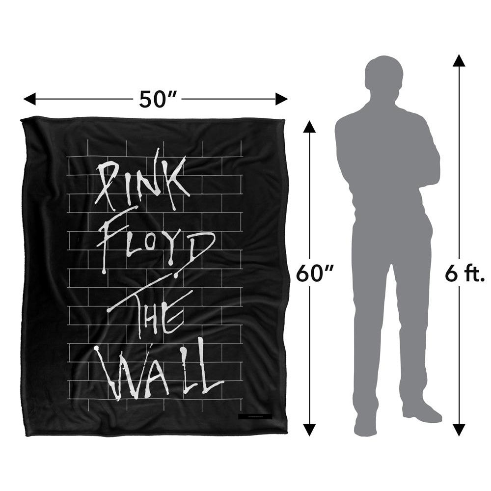 Black-White - Pack Shot - Pink Floyd The Wall Silky Roger Waters Supersoft Blanket