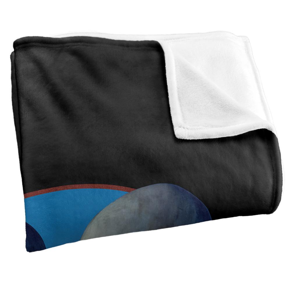 Black-Blue - Side - Pink Floyd Division Bell Silky Cover Supersoft Blanket