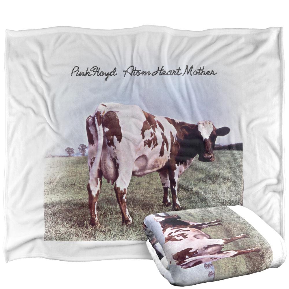 White-Brown - Back - Pink Floyd Atom Heart Mother Silky Supersoft Blanket