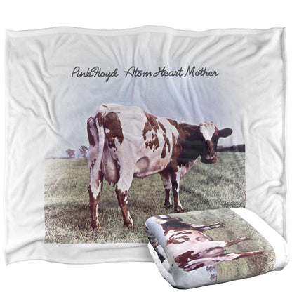 White-Brown - Back - Pink Floyd Atom Heart Mother Silky Supersoft Blanket