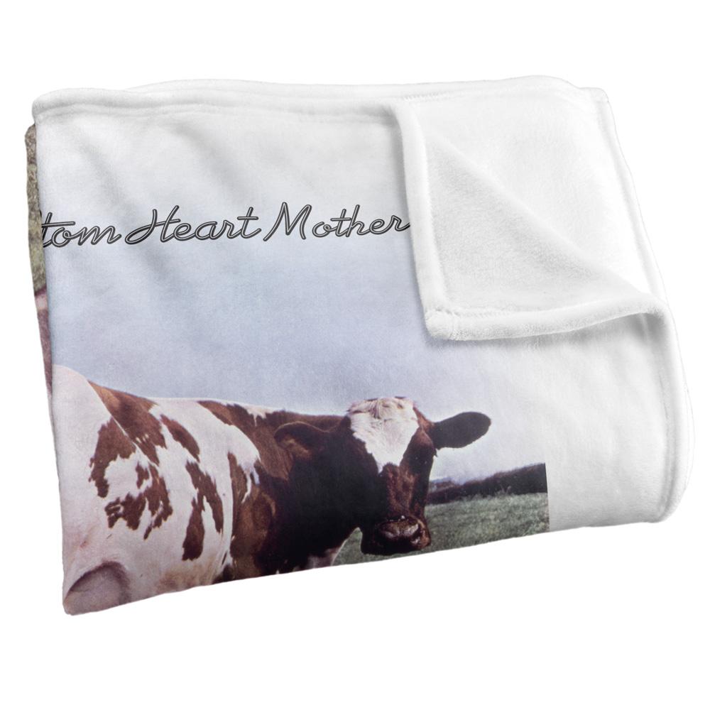 White-Brown - Side - Pink Floyd Atom Heart Mother Silky Supersoft Blanket