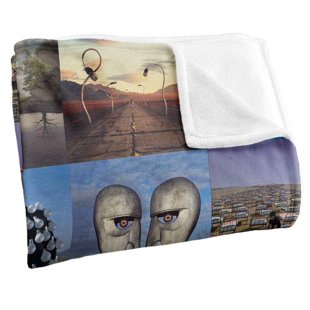 Multicoloured - Side - Pink Floyd Later Years Silky Patterned Supersoft Blanket