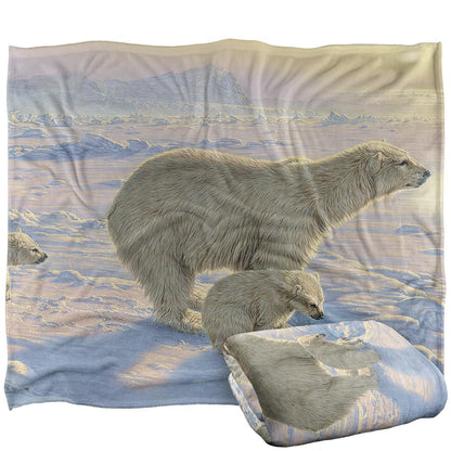 White - Back - Wild Wings On The Edge 2 Silky Supersoft Blanket
