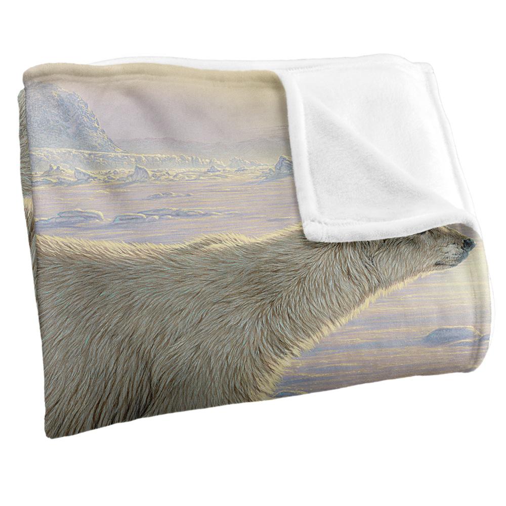 White - Side - Wild Wings On The Edge 2 Silky Supersoft Blanket
