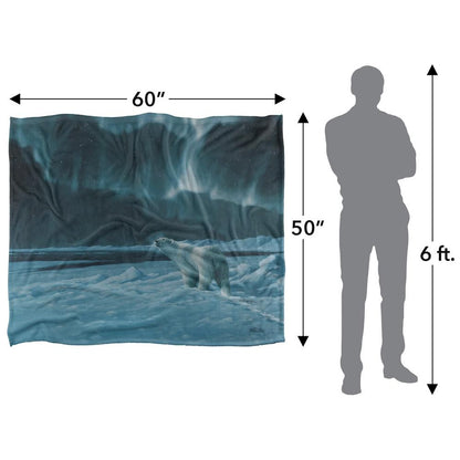 Blue-White - Pack Shot - Wild Wings Polar Night Light 2 Silky Supersoft Blanket