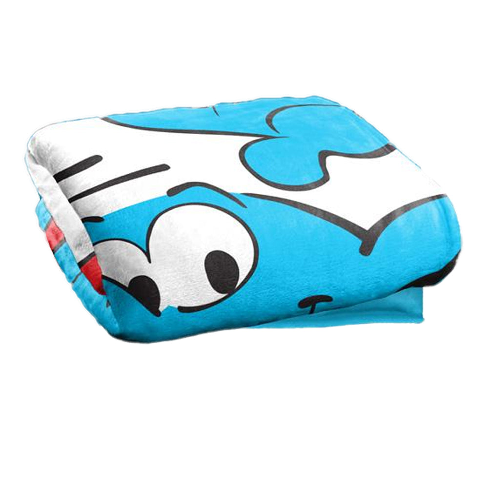 Red-Blue-White - Back - The Smurfs Silky Close Up Supersoft Blanket