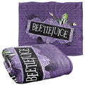 Purple-Black - Back - Beetlejuice Silky Logo Supersoft Blanket