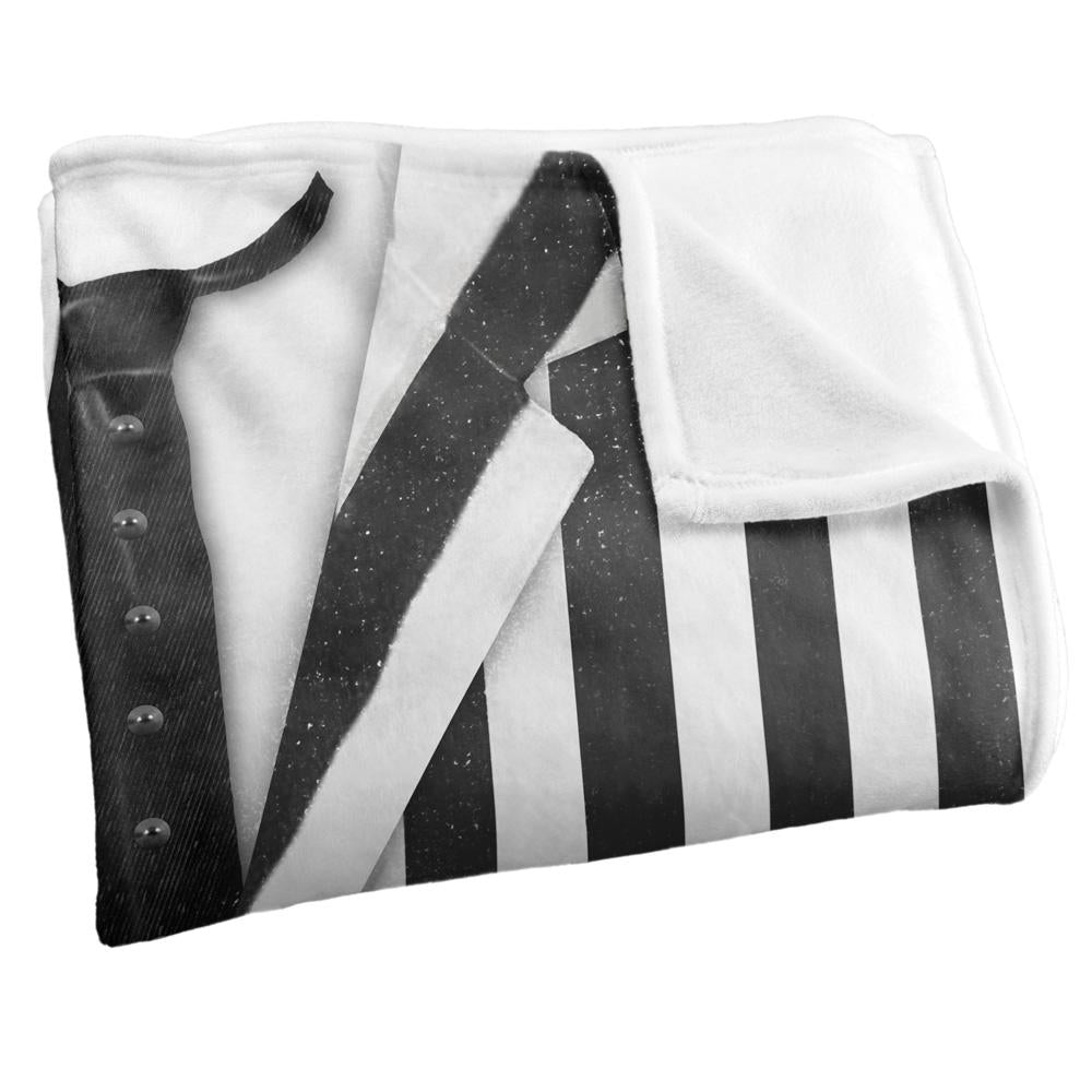 Black-White - Side - Beetlejuice Silky Suit Supersoft Blanket
