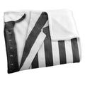 Black-White - Side - Beetlejuice Silky Suit Supersoft Blanket