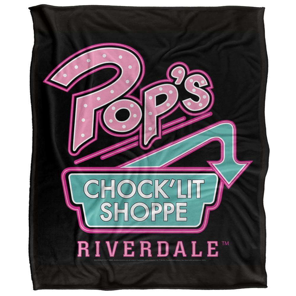 Black-Pink - Front - Riverdale Pop´s Chock´lit Shoppe Silky Supersoft Blanket