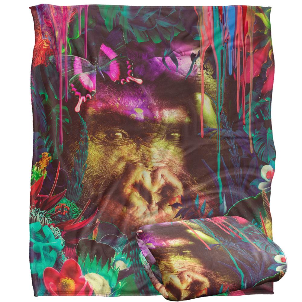 Multicoloured - Back - Reinders Silky Gorilla Supersoft Blanket