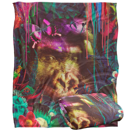 Multicoloured - Back - Reinders Silky Gorilla Supersoft Blanket