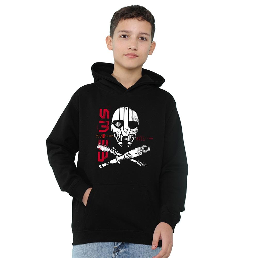 Black - Front - Star Wars: Skeleton Crew Childrens-Kids Sm-33 Hoodie