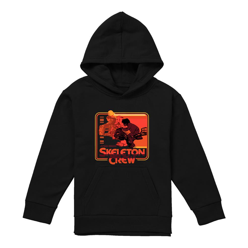 Navy - Lifestyle - Star Wars: Skeleton Crew Childrens-Kids Retro Badge Hoodie