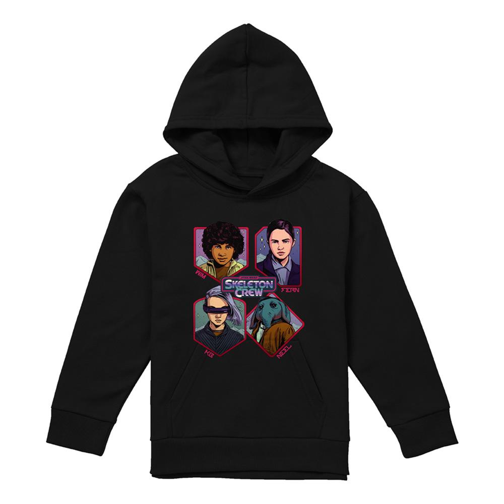 Navy - Lifestyle - Star Wars: Skeleton Crew Childrens-Kids Hero Badges Hoodie