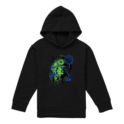 Black - Lifestyle - Star Wars: The Empire Strikes Back Childrens-Kids Death Star Graffiti Hoodie