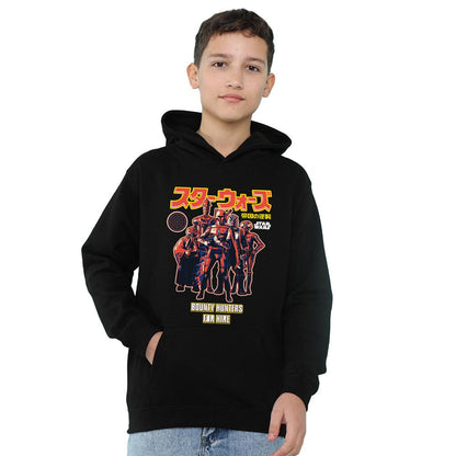 Navy-Navy - Front - Star Wars: A New Hope Childrens-Kids Bounty Hunters Hoodie