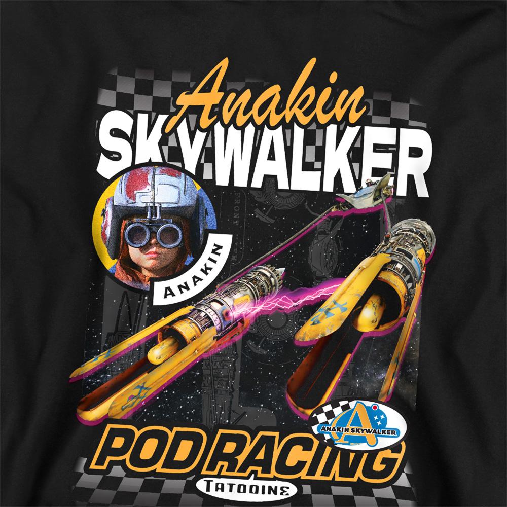 Navy - Back - Star Wars: Episode I The Phantom Menace Childrens-Kids Tatooine Pod Racing Anakin Skywalker Hoodie