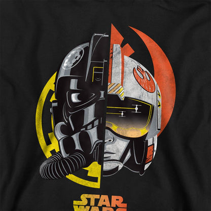 Black - Back - Disney Childrens-Kids Helmet Split Hoodie